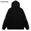 Hip Hop Zip Up Hoodie Jacket Y2K Grunge Vintage Star Patch Punk Gothic Loose Hooded Sweatshirt Coat Harajuku Cotton Streetwear