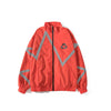 Hip Hop Zip Up Windbreaker Track Jacket Streetwear Reflective Stripe Zipper Waterproof Coat 2023 Mens Autumn Bomber Jacket Black
