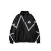 Hip Hop Zip Up Windbreaker Track Jacket Streetwear Reflective Stripe Zipper Waterproof Coat 2023 Mens Autumn Bomber Jacket Black