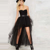 Hirigin 2022  Women Black Dovetail Long fluffy Tulle Tutu Bride Sexy Floor Length Long Maxi Tutu Dress High Waist Dress