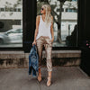 Hirigin Women Casual Sequin Glitter Skinny Pencil Pants High Waist Stretch Slim Pencil Trousers Joggers