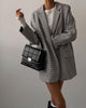 Holiwind 2022 Plaid Blazer Jacket Women Spring Autumn Long Sleeve Casual Slim Blazers Khaki Woman Coats Elegant Office Lady