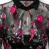 Hollow Out Sexy Dress Women Sheer Mesh Floral Embroidery Dresses Mesh Patchwork Elegant Casual Bodycon Work Dress