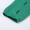 Hollowed Out Green Y2K Short Sweaters Preppy Style Knit Pullover Long Sleeve Oversized Sweater Autumn Winter Crop Top Streetwear