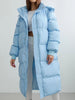 Hooded Winter Long Down Jacket Women Padded Parkas Outerwear Long Down Coat Solid Puffer Jacket Streetwear With Zipper