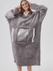 Hoodie Sweatshirt Women Oversized Sherpa Fleece Sweatshirts Hoodie Winter Loose Long Warm Wearable TV Blanket With Sleeves Hoody