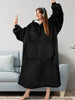 Hoodies Blankets Women Winter Oversized Sweatshirt Giant TV Blanket Sweatshirts Hoodie Warm Flannel Hoodies Blanket with Sleeves