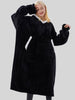 Hoodies Sweatshirt Women Wearable Long Fleece Giant TV Blanket Winter Warm Oversized Flannel Hoodies Blanket with Sleeves Hoody