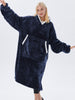 Hoodies Sweatshirt Women Wearable Long Fleece Giant TV Blanket Winter Warm Oversized Flannel Hoodies Blanket with Sleeves Hoody