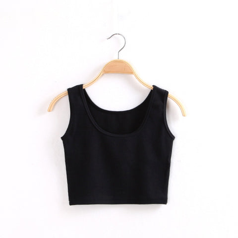 Hot 2022 New Women Sexy Cotton Crop Top Crop Bustier Multicolor Sleeveless Cropped Blusas Vest Tank Top Camisole 2BX009