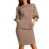 Hot 2022 Summer Work Office Dress Half Sleeve O-Neck Elegant Ladies Bodycon Bandage Slim Party Dresses Vestidos Plus Size