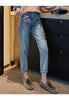 Diamond High Waist Jeans Women Loose Slimming Straight Denim Pants Trendy 2022 Autumn and Winter Long Trousers High Street