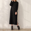 Dresses For Women Winter 2022   Temperament Loose Dress With Hooded Collar Simple Khaki Pure Color Long Sleeve