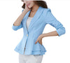Hot Fashion Jacket Blazer Women Suit Foldable Long Sleeves Lapel Coat Candy Color Blazer Single Button  Blazers Jackets