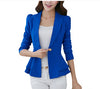 Hot Fashion Jacket Blazer Women Suit Foldable Long Sleeves Lapel Coat Candy Color Blazer Single Button  Blazers Jackets