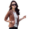 Hot Fashion Women Blazer 4 colors slim Coats short designer  Jacket Long Sleeve One Button Suit Ladies
