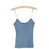 Hot Knit Tank Tops Women Camisole Vest Simple Stretchable V Neck Slim Sexy Straps Tank