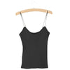 Hot Knit Tank Tops Women Camisole Vest Simple Stretchable V Neck Slim Sexy Straps Tank