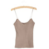 Hot Knit Tank Tops Women Camisole Vest Simple Stretchable V Neck Slim Sexy Straps Tank