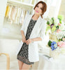 Hot Notched single Button Long Women Blazers 2022 Spring Autumn long sleeve Jackets and coats slim solid suits female outerwear