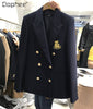 Suit Jacket for Women Spring and Autumn High Street Embroidery Double Breasted Small Suit Jacket for Ladies