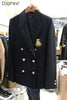 Suit Jacket for Women Spring and Autumn High Street Embroidery Double Breasted Small Suit Jacket for Ladies
