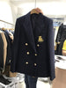 Suit Jacket for Women Spring and Autumn High Street Embroidery Double Breasted Small Suit Jacket for Ladies