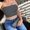 Hot Sale Summer Fashion 2022 New Arrival Sexy Sleeveless Backless Nude Black White Red Bodycon High Street Women Tops Crop Camis