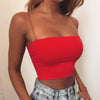 Hot Sale Summer Fashion 2022 New Arrival Sexy Sleeveless Backless Nude Black White Red Bodycon High Street Women Tops Crop Camis