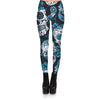 Hot Sell Skull Leggings Women's Skull&flower Black Leggings Digital Print Trousers 7 color skull Woman Stretch Pants Plus Size