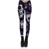 Hot Sell Skull Leggings Women's Skull&flower Black Leggings Digital Print Trousers 7 color skull Woman Stretch Pants Plus Size
