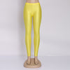 Hot Selling 2022 Plus Size Fluorescent Color Women Leggings Elastic Leggings Multicolor Shiny Glossy Leggings Trousers Women