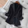 Selling Blazers Spring Summer Women's Jacket 2023 Chic OL Slim Blazer Femme Elegant Single Button Blue Black Office Suit