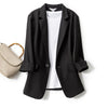Selling Blazers Spring Summer Women's Jacket 2023 Chic OL Slim Blazer Femme Elegant Single Button Blue Black Office Suit