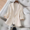 Selling Blazers Spring Summer Women's Jacket 2023 Chic OL Slim Blazer Femme Elegant Single Button Blue Black Office Suit