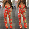 Hot Selling Women Sexy Jumpsuit Sleeveless Summer Playsuit Floral Printing Hot Summer Bodycon Jumpsuit High Waist Romper