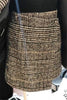 Selling 2022 lattice stripes long suit jacket half skirt suit ladies casual suit + skirt two piece set   (B482)