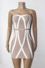 Hot Sexy Women's Bandage Dress with strapless shape sleeveless and striped pattern in club party ladies HL8894
