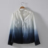 Sexy Womens Blouse Chiffon Long Sleeve Solid Summer Ladies Top Shirt Gradient Ramp Ombre Loose Casual Shirts Tops