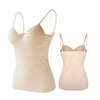 Hot Sold Fashion Women Camisole With Built In Shelf Bra Adjustable Spaghetti Strap Vest White Soft Tank Casual Top Nude Lady