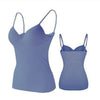 Hot Sold Fashion Women Camisole With Built In Shelf Bra Adjustable Spaghetti Strap Vest White Soft Tank Casual Top Nude Lady