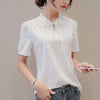 Hot Summer Women Blouses 2022 Plus Size 3XL Blusa White Shirt Big Sizes Blusas Short Sleeve Shirts Leisure Chiffon Blouse Tops