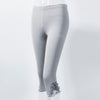 Hot Womens Crop 3/4 Length Leggings Clothes Capri Cropped Lace Summer Modal High Quality pants