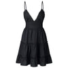 Hot sell women lace dress 2022 summer boho casual mini dress spaghetti strap V Neck backless bandage Ruffles vestidos sweet Girl
