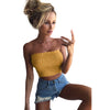Hot sexy Women crop top Strapless Elastic Streetwear Lingerie off shoulder crop top Colete Feminino Chalecos Mujer