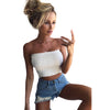 Hot sexy Women crop top Strapless Elastic Streetwear Lingerie off shoulder crop top Colete Feminino Chalecos Mujer