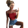 Hot sexy Women crop top Strapless Elastic Streetwear Lingerie off shoulder crop top Colete Feminino Chalecos Mujer