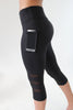Hot style fashion leggings women seven minutes fitness side pocket phone three pieces of gauze pants leggings