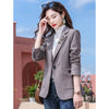Houndstooth Blazer Women Spring And Autumn 2023 Casual  ladies Woolen Suit Jacket Female Design Sense CardigaElegant Blouser