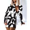 Houndstooth Bodycon Dress Woman Long Sleeve Party Autumn Winter Dress 2022 Sheath Sexy Club V-Neck Female Dresses for Women 2022